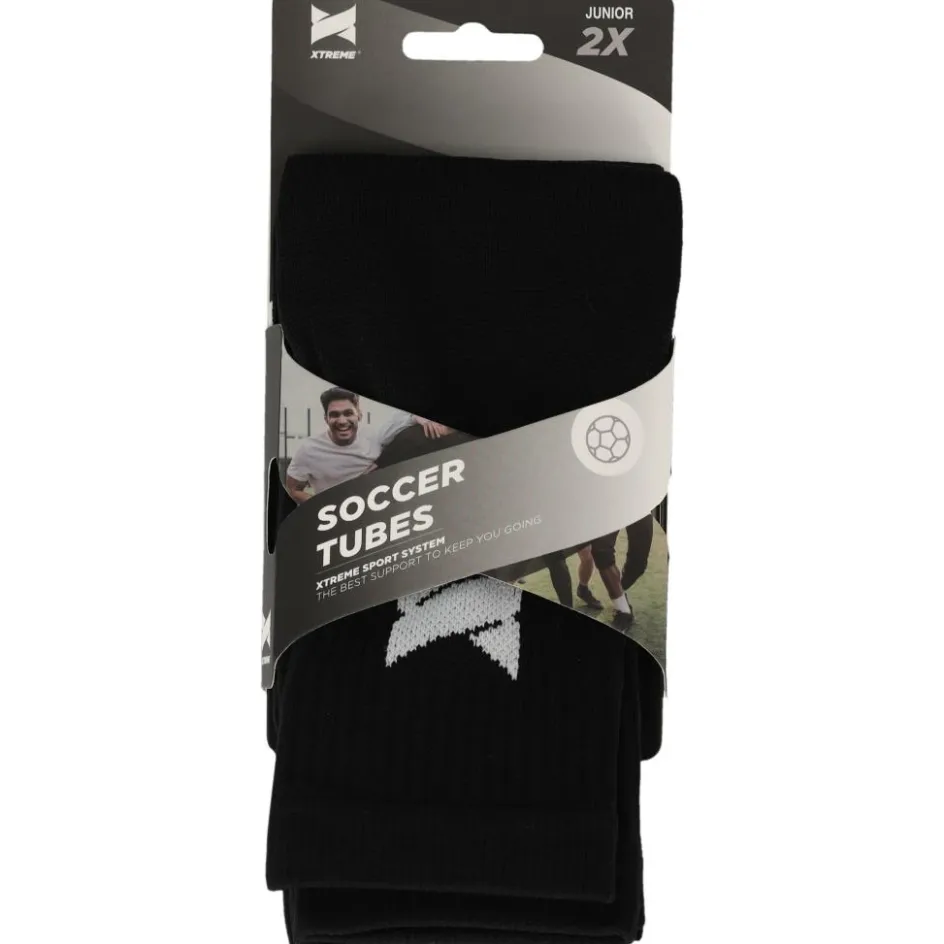 Xtreme Sockswear Pro Footless Soccer sleeves black 2-pack